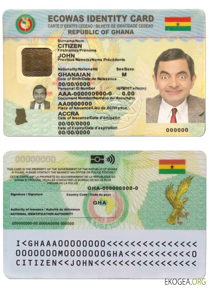 Carte d'identité du Ghana